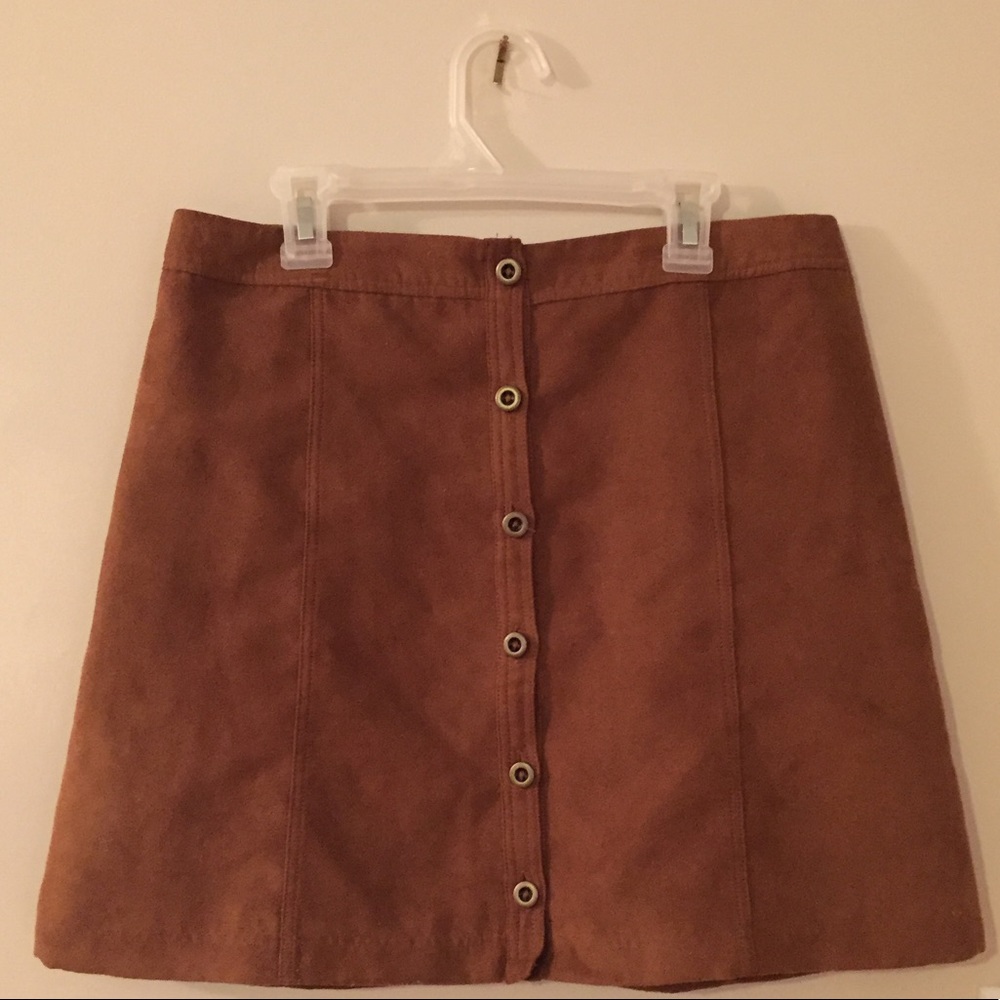 Hollister high waisted suede skirt